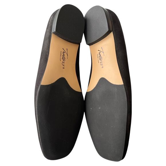 Trotters Honor Black Leather Square Toe Flats, US7.5 Narrow - Picture 3 of 5